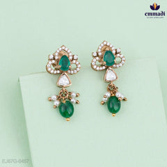 Kumari and Kumud's Elegant Victorian Green Pendant Jewelry and Hangings