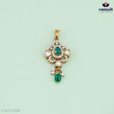 Laksha Victorian Green Gemstone Pendant