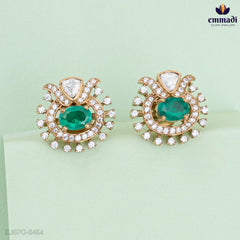 ### Title: Maitri Victorian Green Studs Jewellery Collection