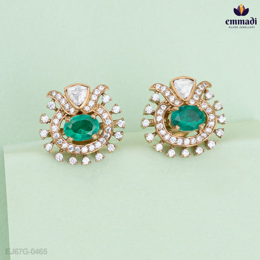 Malini Exquisite Victorian Green Studs