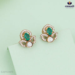 Mrinalini's Exquisite Green Victorian Studs