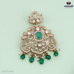 Narmada Victorian Green Pendant Jewellery