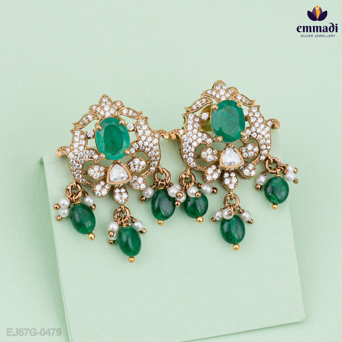 Neelam Elegance: Victorian Green Hangings