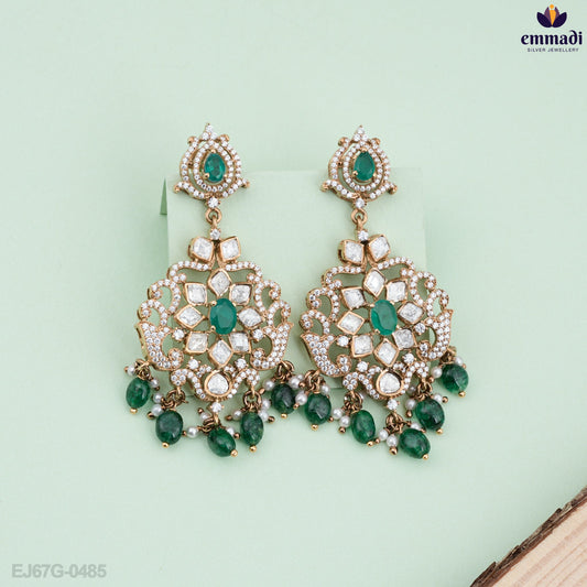 Ojasvi Exquisite Green Victorian Hanging Jewellery