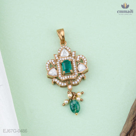 Padmini Victorian Green Pendant Jewellery