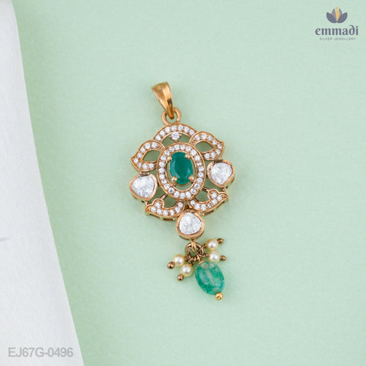 Gemini Pendant Victorian - Exquisite Green Jewellery