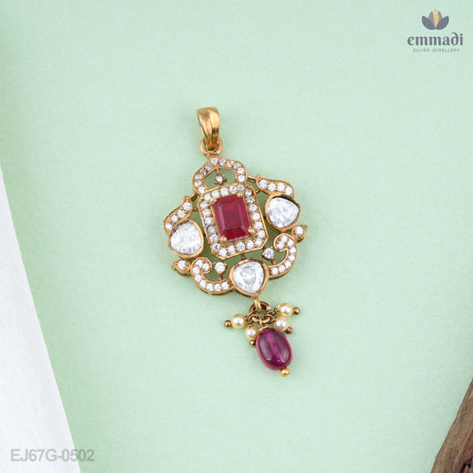 Ruchi Victorian Red Pendant Jewelry