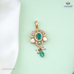 ### Title: Shalini's Exquisite Victorian Green Pendant