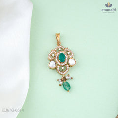 ### Title: Shalini's Exquisite Victorian Green Pendant