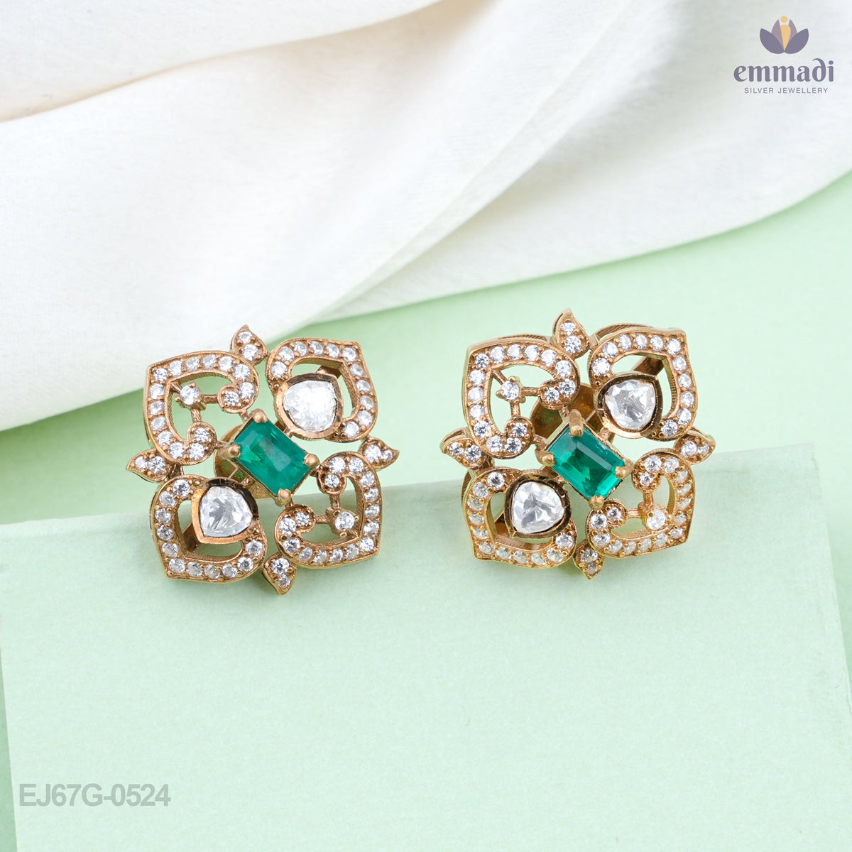 Shweta's Stunning Victorian Green Studs