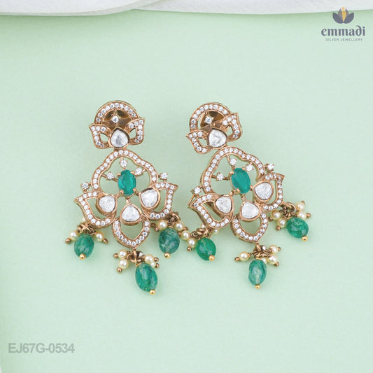 Sushma Elegant Green Victorian Hangings