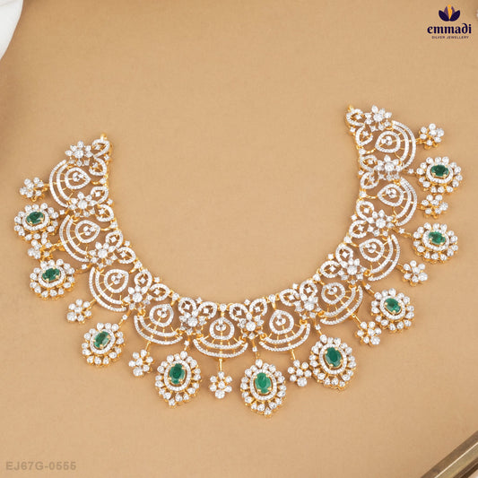 AARATHANA Premium Green CZ Necklace