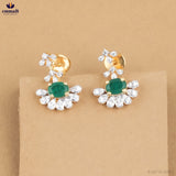 AARYANNA Premium Green CZ Hangings