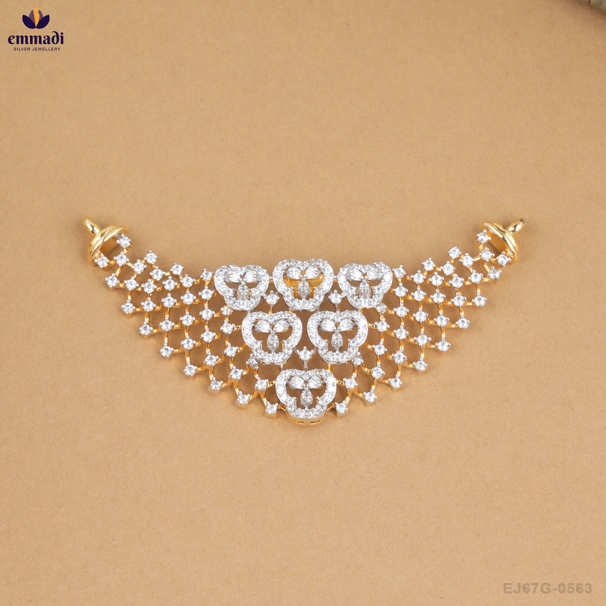 AASHALATHA Premium White CZ Pendant