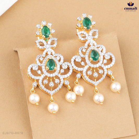 ABHIDA Elegant Green CZ Hangings