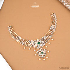 Dulari Elegant Green CZ Necklace