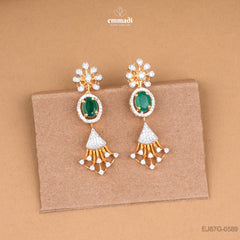 Dinesh Elegant Green CZ Hangings