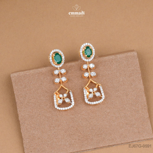 Dimpal Elegant Green Premium CZ Hangings