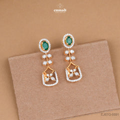 Dimpal Elegant Green Premium CZ Hangings