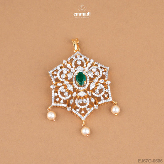 Dayawati Elegant Green CZ Pendant