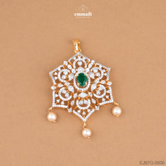 Dayawati Elegant CZ Pendant and Darkash Premium CZ Studs