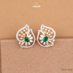 Champa Green Premium CZ Studs Jewelry