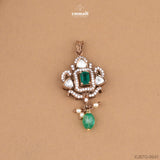 Victorian Elegance Pendant and Silver Studs Set by Bitoo and Birmadevi