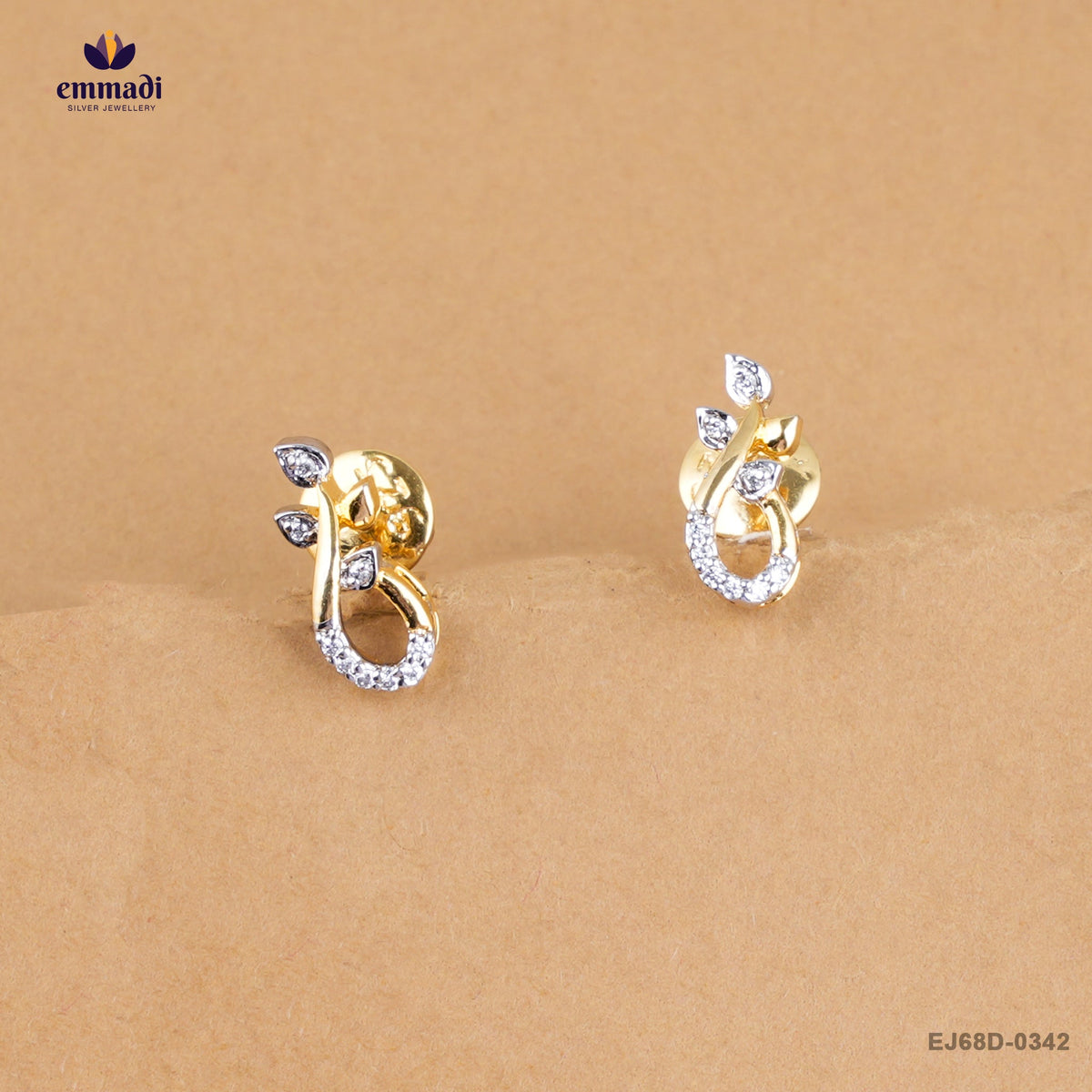 ABHIKANKSHA Elegant White CZ Studs Collection
