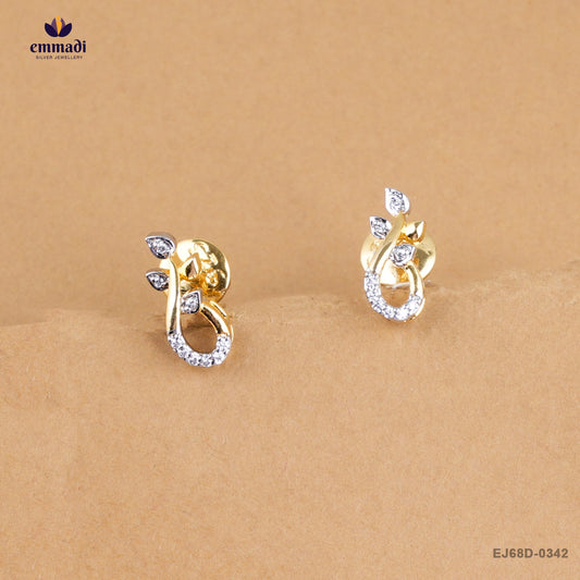 ABHIKANKSHA Elegant White CZ Studs Collection