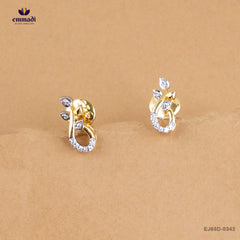 ABHIKANKSHA Elegant White CZ Studs Collection