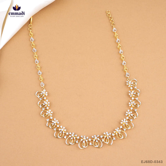 Abhilasa Exquisite White CZ Necklace