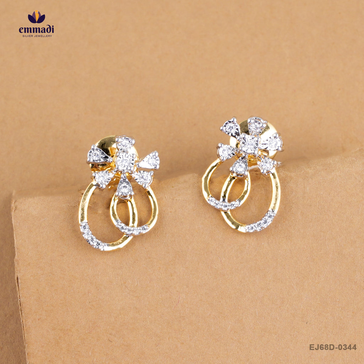 Abhilashah Premium White CZ Studs