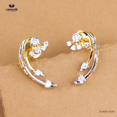 Abhinandita Silver Studs Premium CZ White