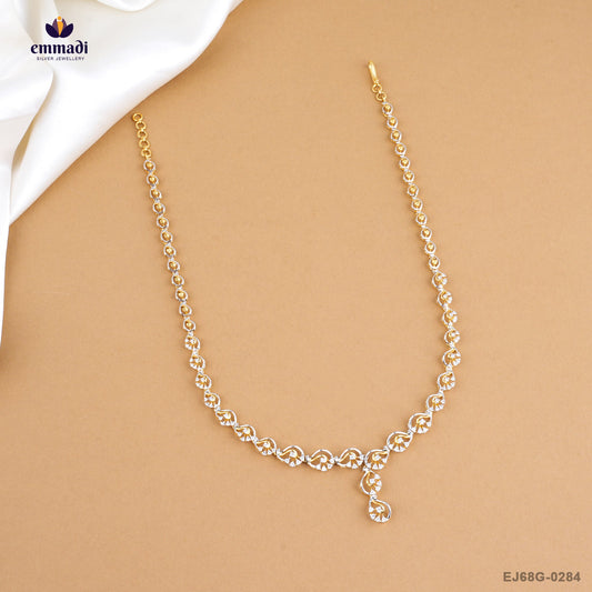 ABHIRUCHI Exquisite White CZ Necklace