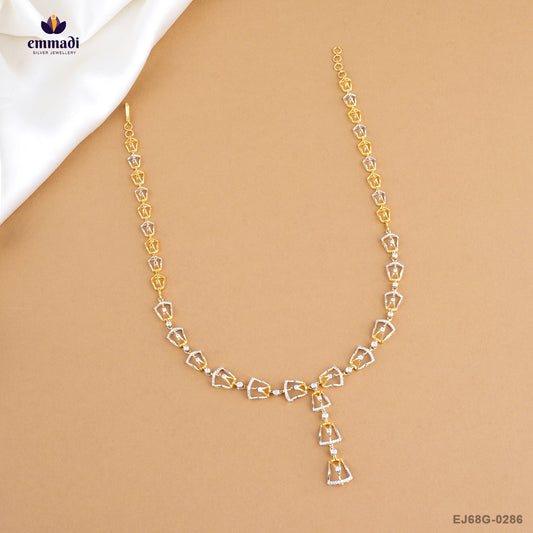 ABHISRI Elegant CZ White Necklace