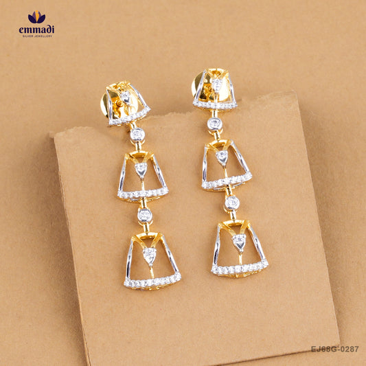 ABHITHI Exquisite White CZ Hangings