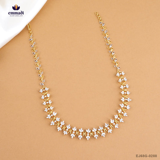 ABHIVAYAKTI Premium White CZ Necklace