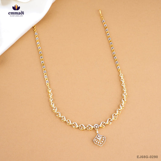 ABHYLASHA Premium White CZ Necklace