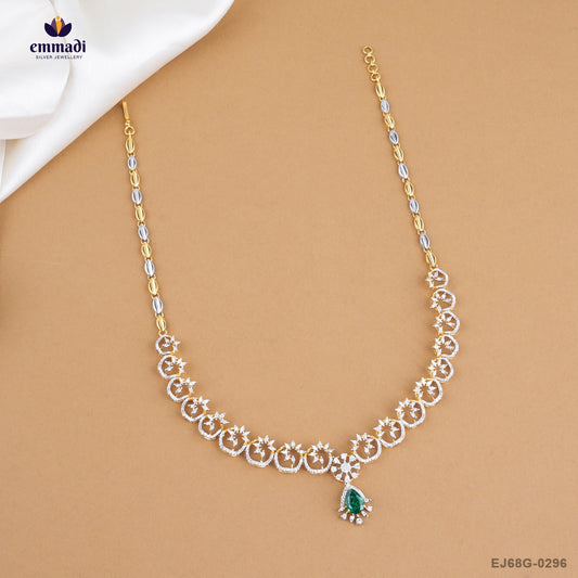 ABIYA Elegant Green CZ Necklace Collection