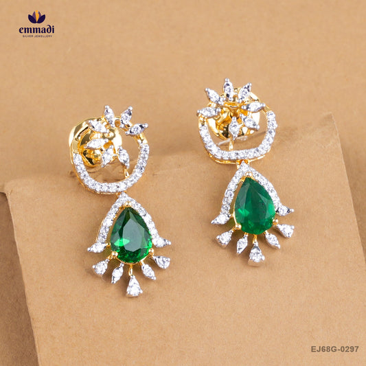 ABOIL Elegant Hangings: Premium Green CZ