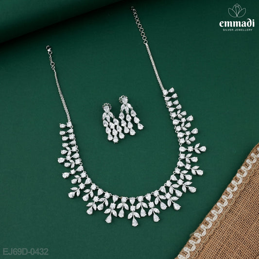 Rashmi's Premium CZ White Necklace
