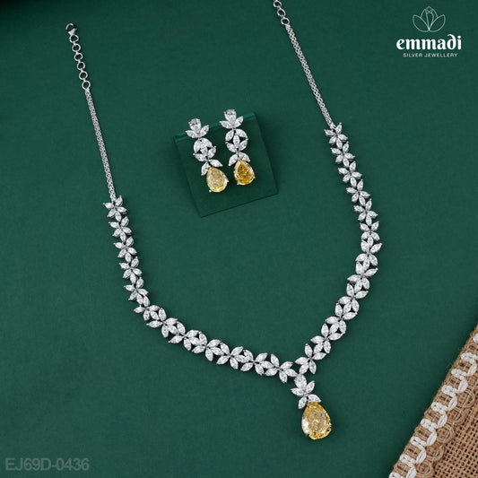 Ranu Premium CZ Yellow Necklace