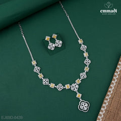 Ranjit Premium CZ Yellow Necklace