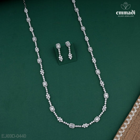 Ranjeeta Long Necklace in White