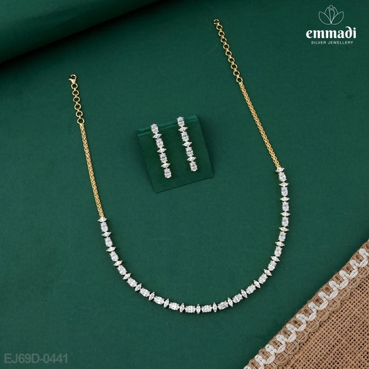 Product Title: Ranjana Premium CZ White Necklace