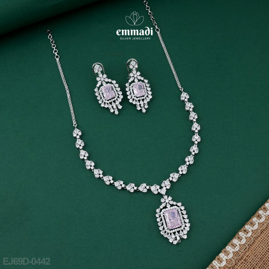 Ranita Premium CZ Pink Necklace