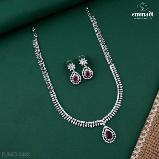 Rani’s Premium CZ Red Necklace