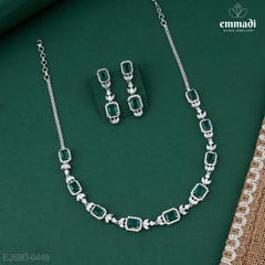 Product Title: Raminder Premium CZ Green Necklace