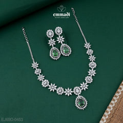 Ramaiya Premium CZ Green Necklace