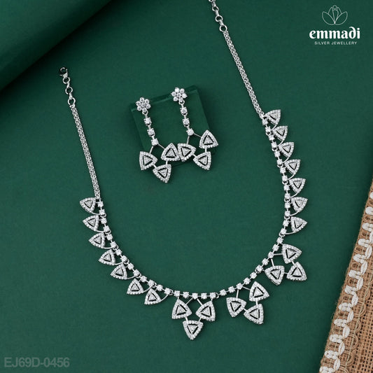 Rakhi Premium CZ White Necklace